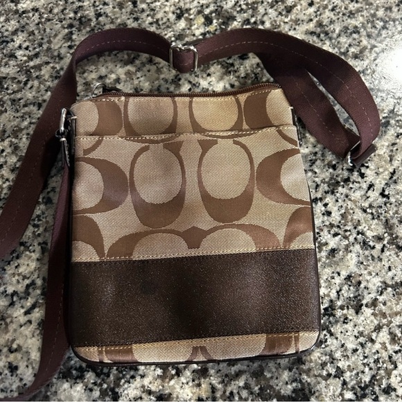 Coach Brown and Tan Crossbody Bag - Picture 1 of 4